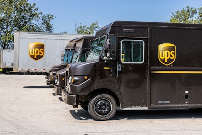 UPS trucks and trailers
