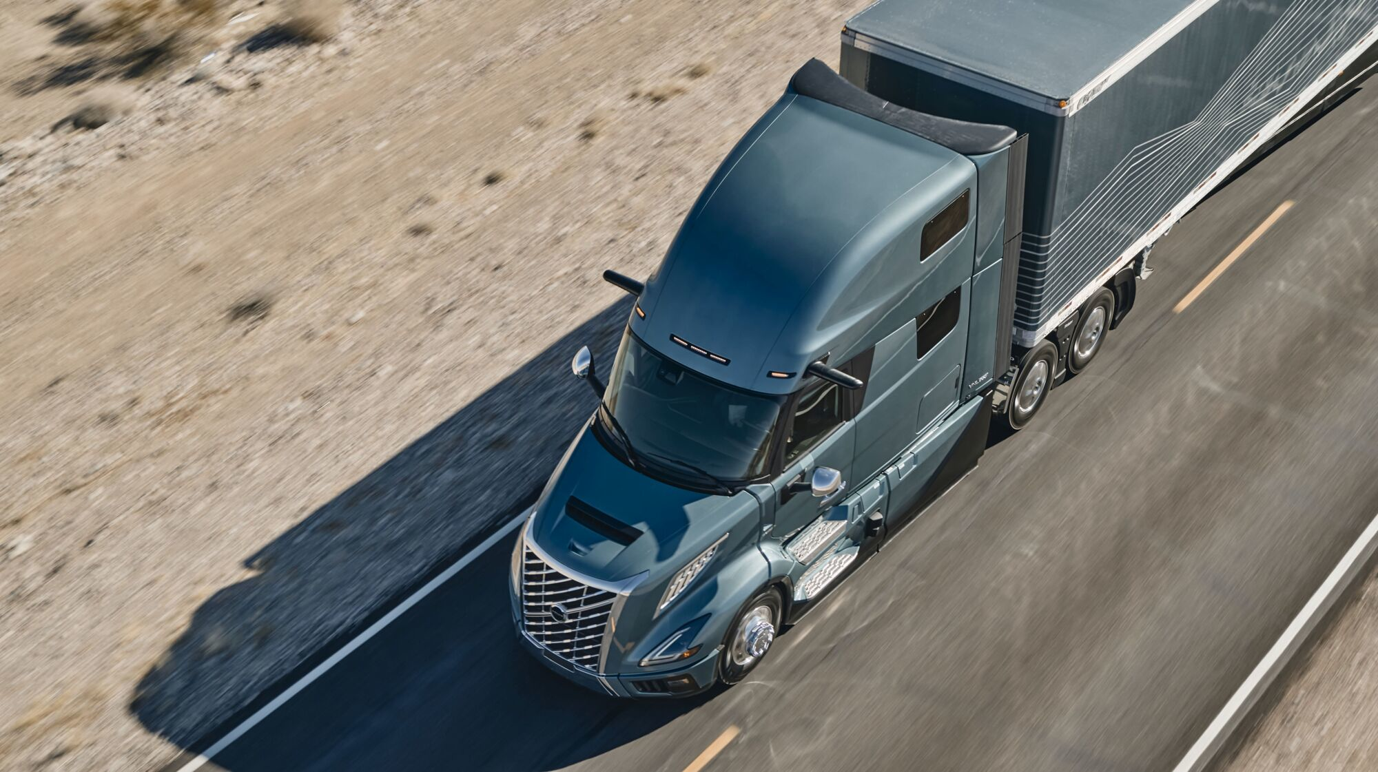 Volvo VNL 860 driving