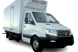 A GreenPower all-electric refrigerated truck