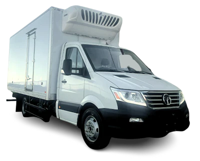 A GreenPower all-electric refrigerated truck