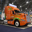 Hexagon Agility CNG-fueled semi truck displayed at ACT Expo