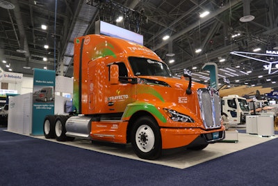 Hexagon Agility CNG-fueled semi truck displayed at ACT Expo