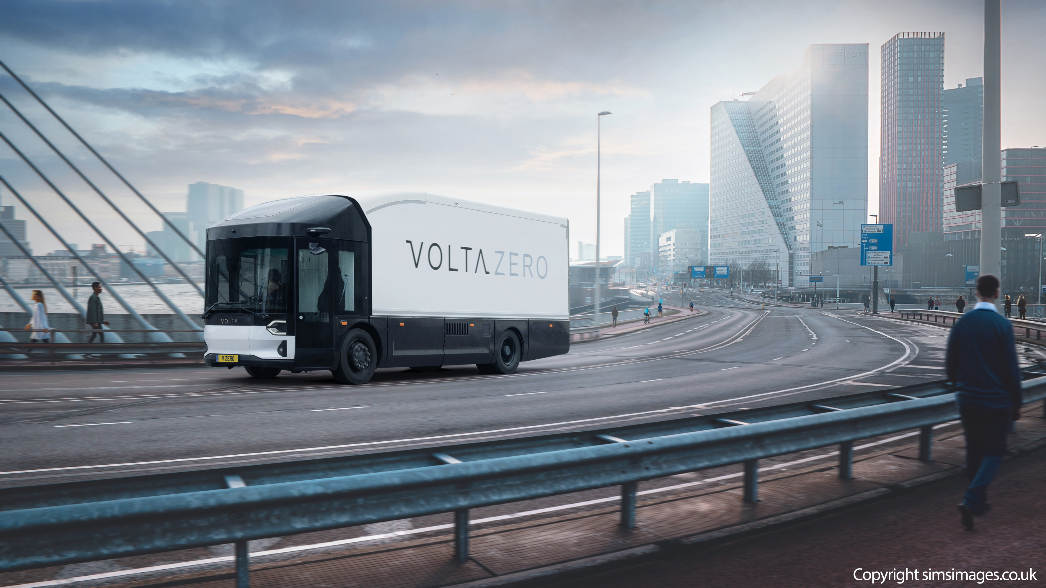Volta Zero truck city driving