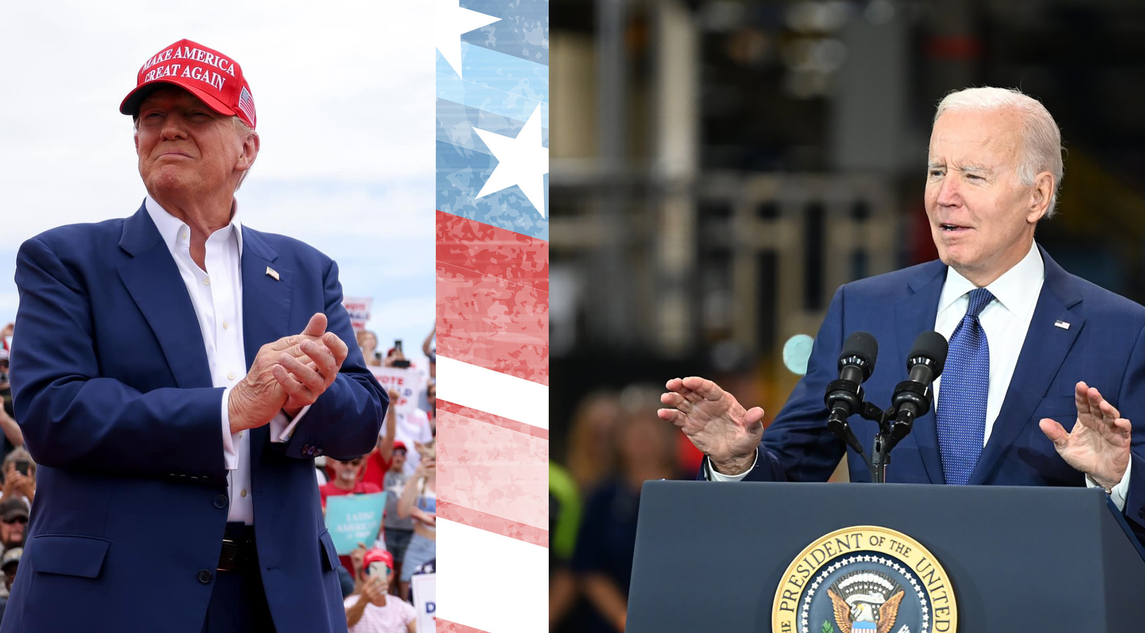 Donald Trump and Joe Biden