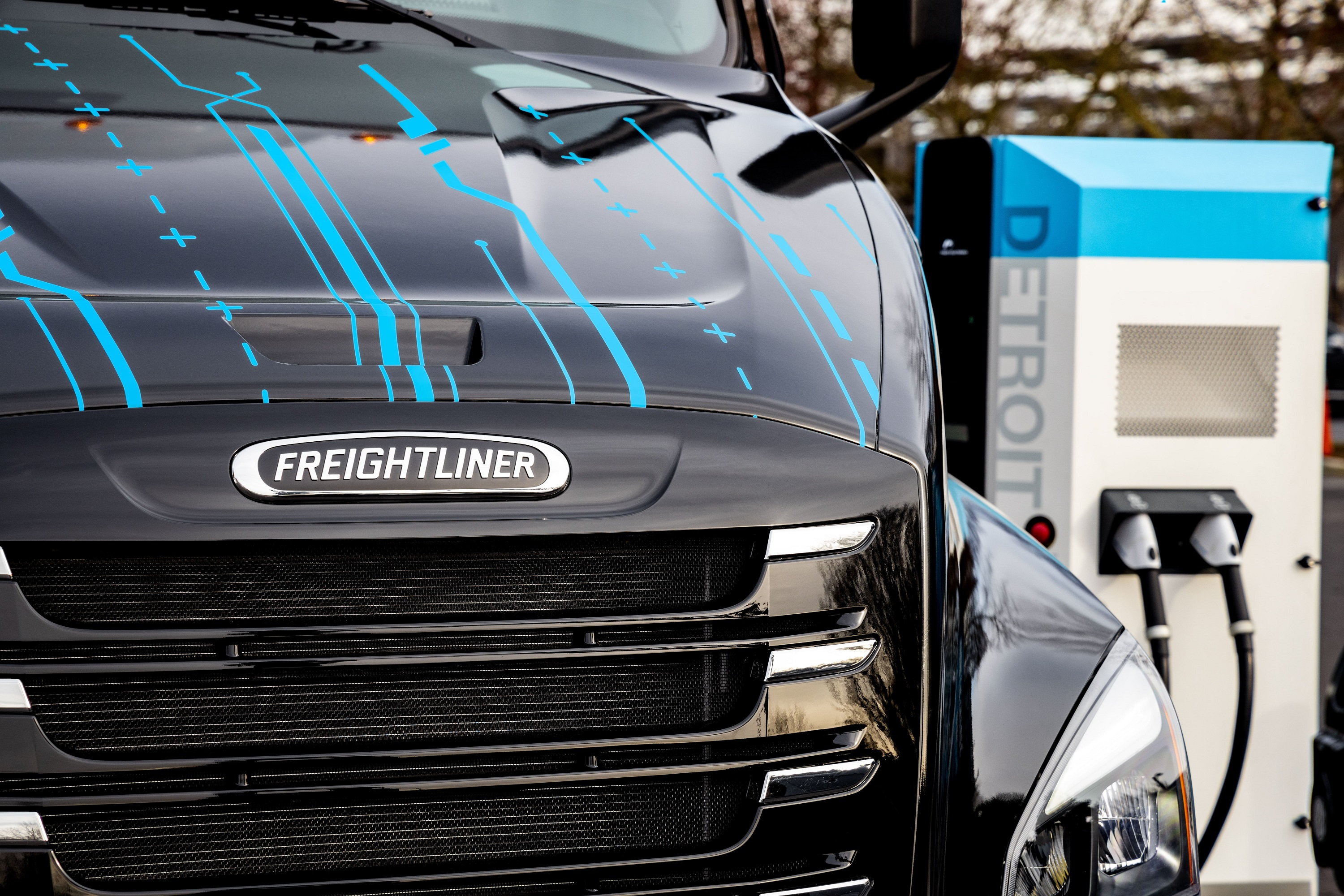 Freightliner electric truck charging