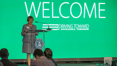 Rihm CEO Kari Rihm speaks at the company's event