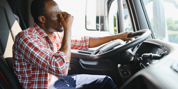 frustrated truck driver