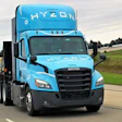 Hyzon FCEV tractor driving on the highway