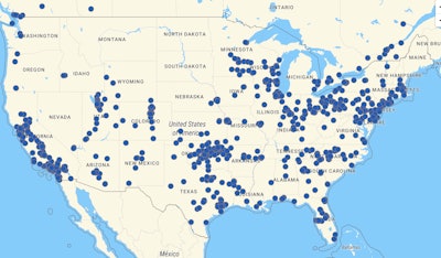 The Department of Energy shows 774 public compressed natural gas stations in almost every state.