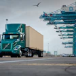 Volvo VNR Electric parked at port