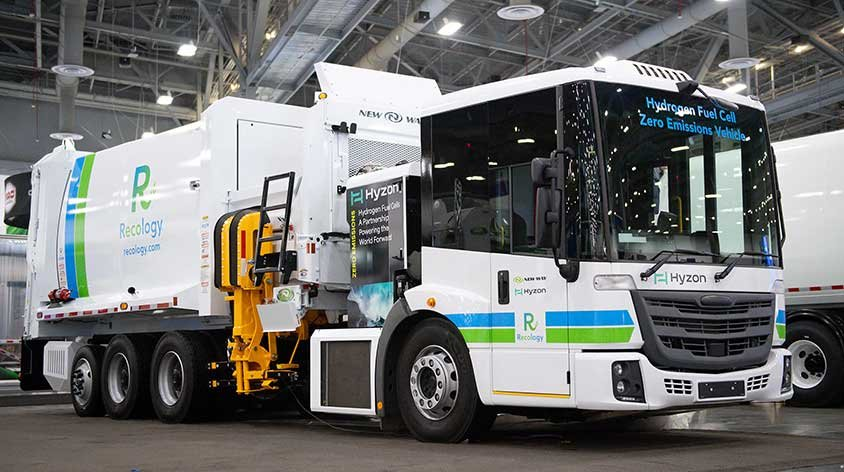 A Hyzon hydrogen-powered truck.