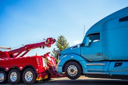 truck on a wrecker