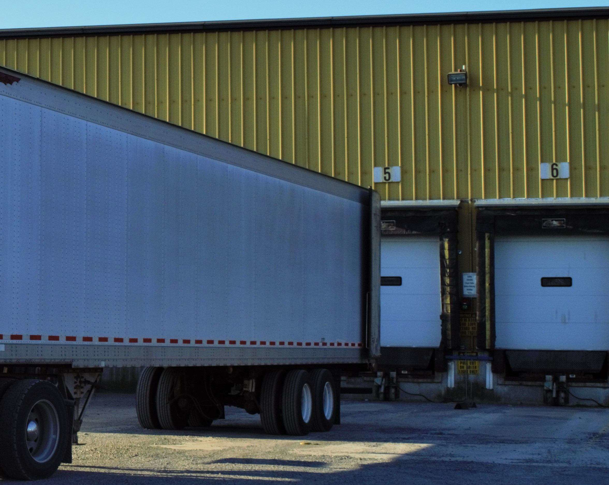 truck backing to dock