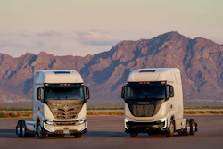 Nikola class 8 semis parked