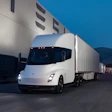 Tesla Semi parked outside