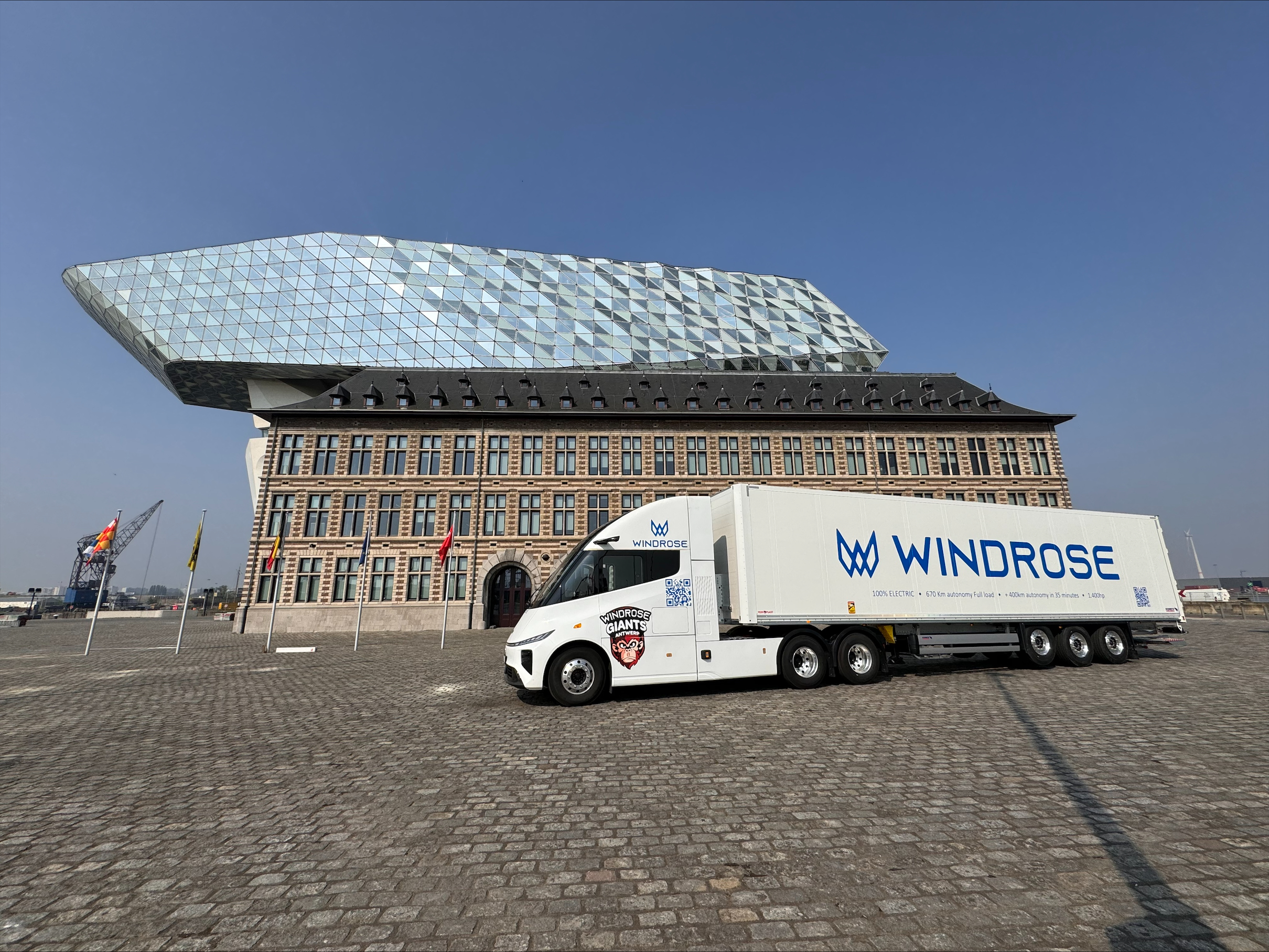 Windrose semi parked in China