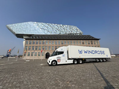 Windrose semi parked in China
