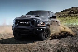 action shot of ram 1500 classic off roading