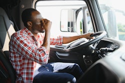 Frustrated truck driver