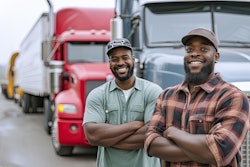 smiling truck drivers