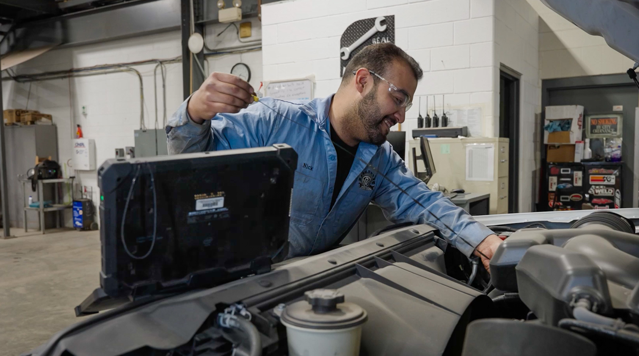 technician working on a vehicle