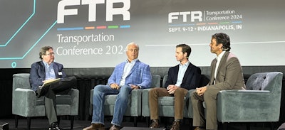 Avery Vise, vice president of trucking at FTR, Doug Jordan, vice president of Jordan Carriers, Lawrence Massengil, chief sales and marketing officer, Big M Transportation, and Rob Sauer, CFO at Hills Bros. Transportation.