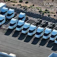Tesla Semis parked outside of Gigafactory