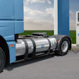 Semi trucking filling up with CNG