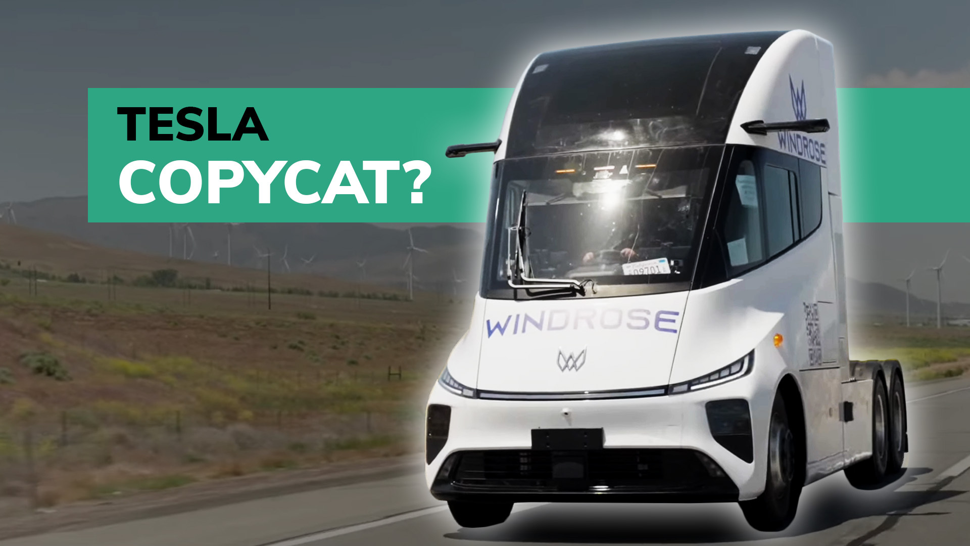 Windrose EV semi driving