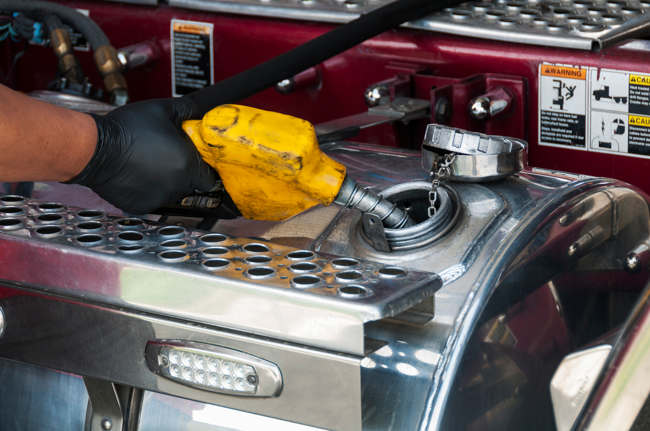 filling up a diesel tank