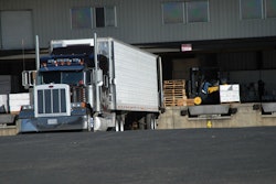 truck backed to dock