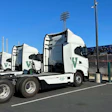Trucks charging at WattEV depot
