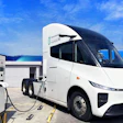 Windrose BEV semi during megawatt charging
