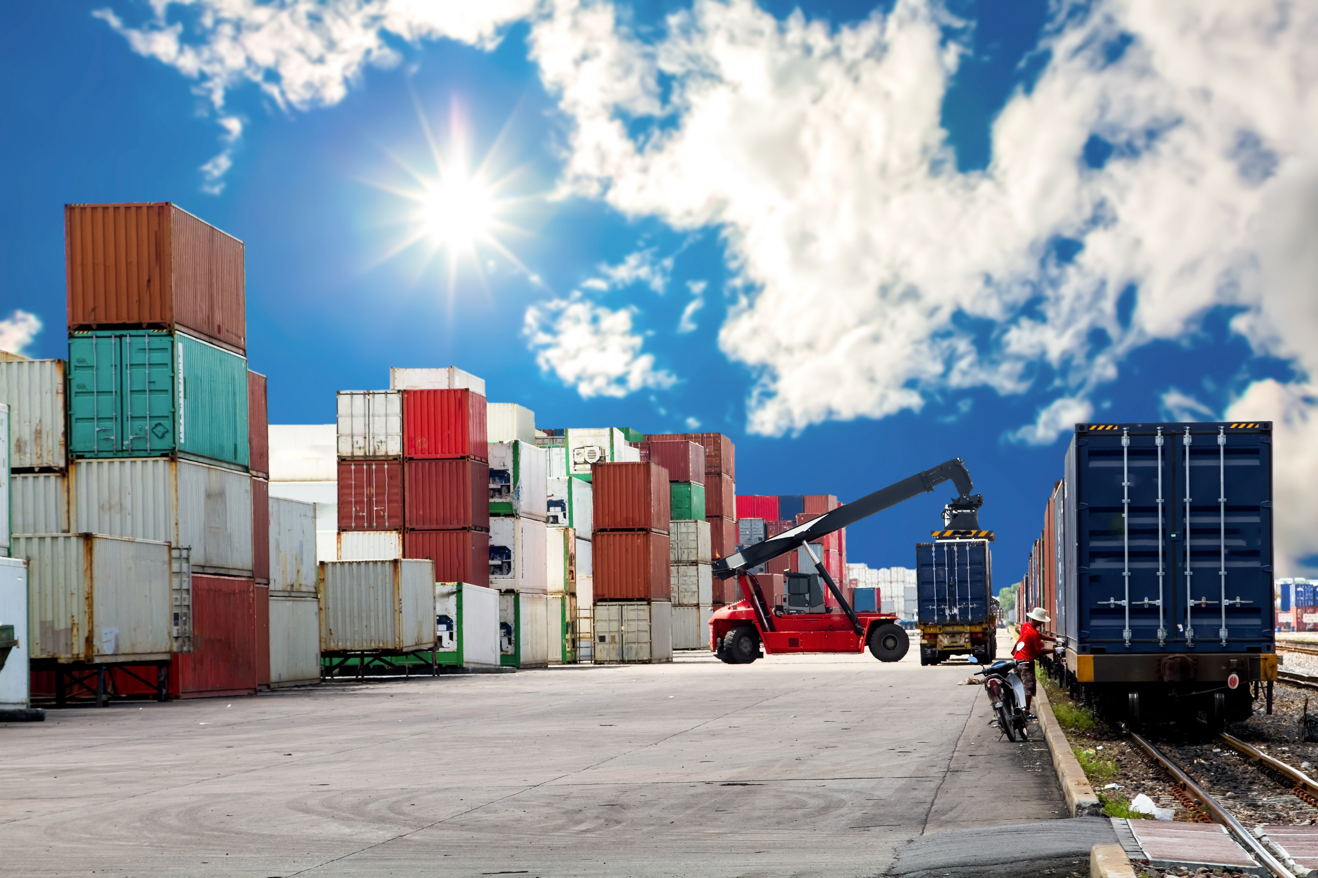 intermodal container yard