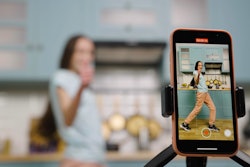 A person recording a Tik Tok