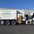 Hyzon Class 8 FCEV garbage truck parked