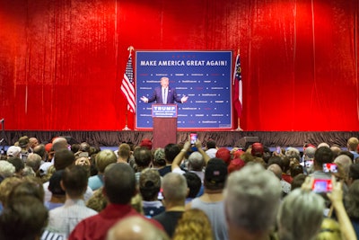 Donald Trump at a podium