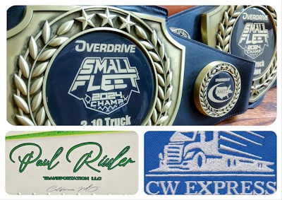 Overdrive's Small Fleet Champs for 2024 are Paul Rissler Transportation (3-10 trucks division) and C.W. Express (11-30 trucks).