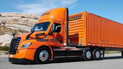 Schneider eCascadia truck