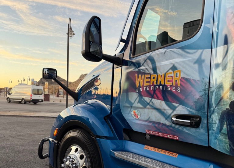 Werner semi truck cab