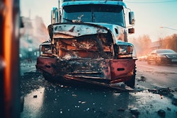 crashed semi truck