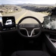 dash of a Tesla Semi