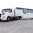 Labatt's Volvo VNR Electric parked