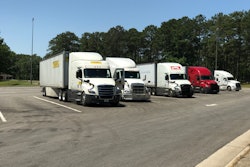 Truck parking at a rest area