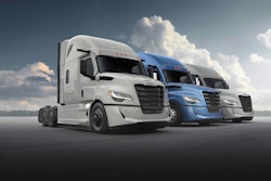 Cascadia trucks in a row