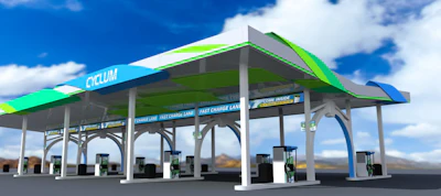 Cyclum NextGen Travel Center awning