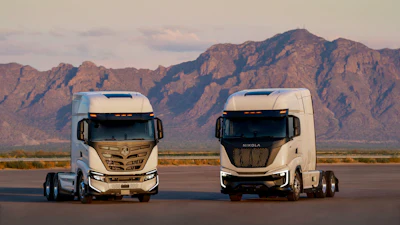 Nikola semis parked