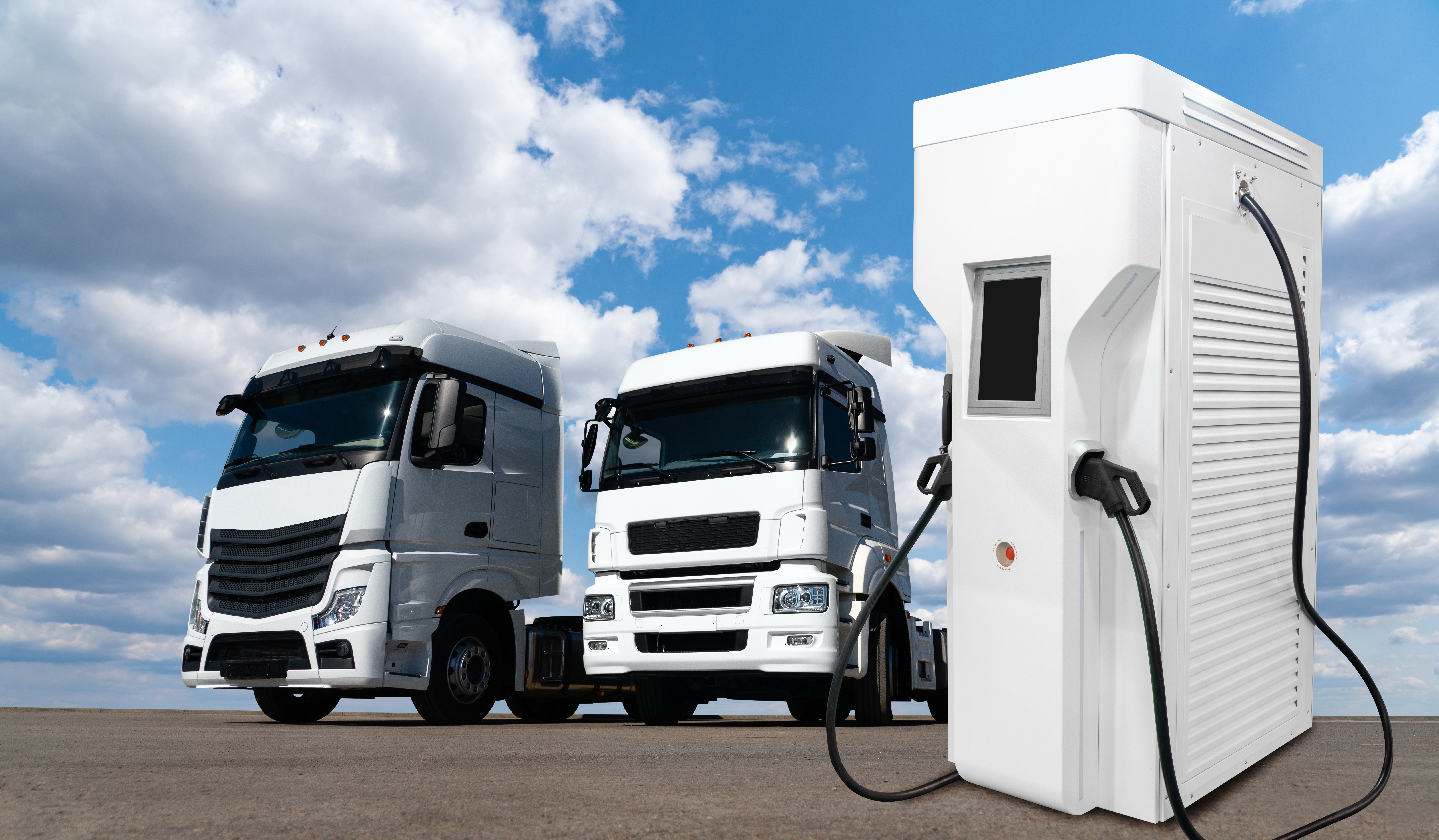 Class 8 EV semis charging