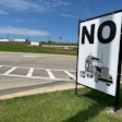 No semi truck parking sign