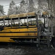 Fire-damaged Lion Electric EV school bus
